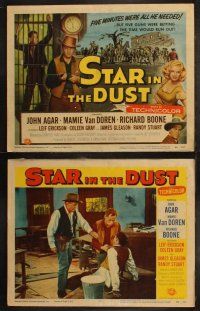 6b467 STAR IN THE DUST 8 LCs '56 John Agar, Mamie Van Doren, a story of the most desperate gamble!