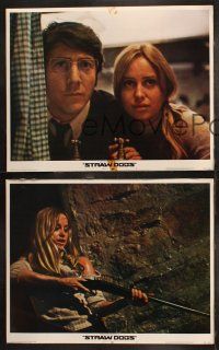 6b830 STRAW DOGS 3 LCs '72 directed by Sam Peckinpah, Dustin Hoffman & Susan George!