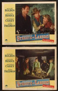 6b831 STREETS OF LAREDO 3 LCs '49 William Holden, Mona Freeman, William Bendix, Macdonald Carey!