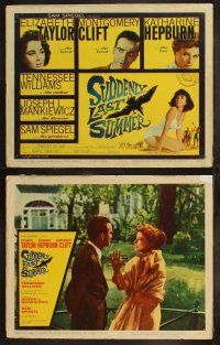 6b482 SUDDENLY, LAST SUMMER 8 LCs '60 Katherine Hepburn, Liz Taylor, Clift, Tennessee Williams!