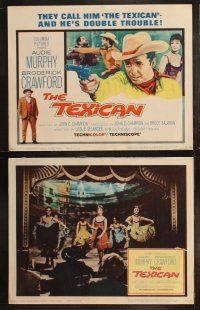 6b504 TEXICAN 8 LCs '66 cowboy Audie Murphy, Broderick Crawford, sexy Diana Lorys!