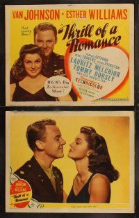 6b513 THRILL OF A ROMANCE 8 LCs '45 Van Johnson & sexy swimmer Esther Williams!