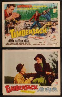 6b518 TIMBERJACK 8 LCs '55 Sterling Hayden, Vera Ralston, untamed, wild & primitive!
