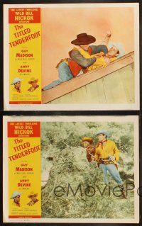 6b757 TITLED TENDERFOOT 4 LCs '55 Guy Madison is Wild Bill Hickok, Andy Devine as Jingles!