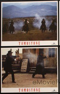 6b685 TOMBSTONE 5 LCs '93 Kurt Russell as Wyatt Earp, Val Kilmer as Doc Holliday, Charlton Heston!