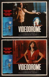 6b549 VIDEODROME 8 LCs '83 David Cronenberg, James Woods, Debbie Harry, horror sci-fi!