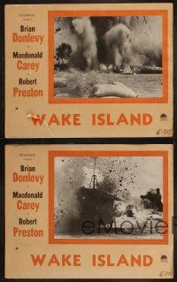 6b761 WAKE ISLAND 4 English LCs '42 Brian Donlevy, Macdonald Carey & Robert Preston!