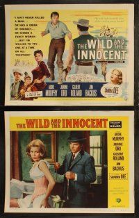6b572 WILD & THE INNOCENT 8 LCs '59 Audie Murphy wants to kill a man, drink & kiss fancy women!