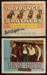 6b589 YOUNGER BROTHERS 8 LCs '49 outlaw brothers Wayne Morris, Bruce Bennett & Robert Hutton!