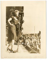 6c143 BETTY HUTTON 8x10.25 still '45 close up on stage entertaining the troops in World War II!