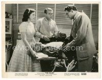 6c164 BLOB 8x10.25 still '58 Steve McQueen & Aneta Corsaut with wounded man & doctor!