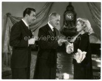 6c226 CHRISTMAS EVE 7.5x9.5 still '47 Denny brings good news to George Brent & Joan Blondell!