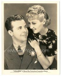 6c241 COLLEEN 8x10.25 still '36 close up of Dick Powell smiling at pretty Joan Blondell!