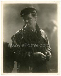 6c286 DOCKS OF NEW YORK 8x10 still '28 c/u of George Bancroft about to light cigarette in the rain