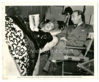 6c329 FLAME OF NEW ORLEANS candid 8x10 key book still '41 Dietrich looks at script with Pasternak!
