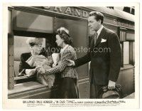 6c456 IN OUR TIME 8x10.25 still '44 Ida Lupino & Paul Henreid say goodbye to woman on train!