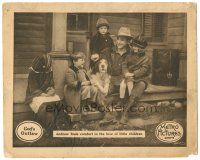 6c379 GOD'S OUTLAW 8x10 LC '19 Francis X. Bushman comforted by little kids & cute dog!