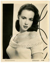 6c711 PIPER LAURIE 8.25x10.25 still '57 c/u in sexy low-cut sweater from Until They Sail!