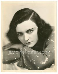 6c714 POLA NEGRI 8x10.25 still '20s close portrait of the beautiful star in cool sequined top!