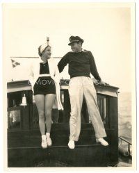 6c745 RICHARD ARLEN 8x10.25 still '30s with his wife Jobyna Ralston on their boat by Don English!