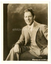 6c773 RUDY VALLEE 8x10 still '30s great smiling portrait in suit & tie by G. Maillard Kesslere!