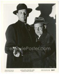 6c935 UNION STATION 8x10 still '50 c/u William Holden in trench coat with gun & Barry Fitzgerald!