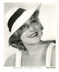 6c953 VIRGINIA FIELD 8.25x10 still '30s wonderful smiling portrait in cool hat by Gene Kornman!