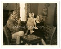 6c960 WALLACE BEERY deluxe 8x10 still '32 with wife & young daughter by Clarence Sinclair Bull!