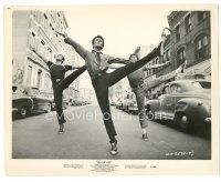 6c967 WEST SIDE STORY 8x10.25 still '61 classic image of George Chakiris & Sharks dancing in street!