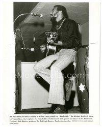 6c986 WOODSTOCK 7.75x10 still '70 Richie Havens rehearsing his legendary music concert performance.