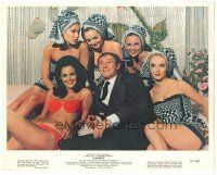6c011 CAPRICE color 8x10 still '67 Richard Harris surrounded by five sexy ladies barely dressed!