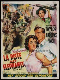 6d785 ELEPHANT WALK Belgian '54 sexy Elizabeth Taylor, Dana Andrews & Peter Finch in India!