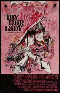 6d823 MY FAIR LADY Belgian R69 classic art of Audrey Hepburn & Rex Harrison by Bob Peak!