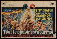 6d843 THREE FOR THE SHOW Belgian '54 Betty Grable, Jack Lemmon, Marge & Gower Champion!