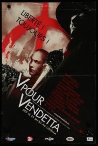 6d845 V FOR VENDETTA advance Belgian '06 Wachowski Bros, bald Natalie Portman, Hugo Weaving