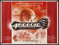 6d214 ANDROID British quad '82 Klaus Kinski, Norbert Weisser, Max 404 learns to love & to kill!
