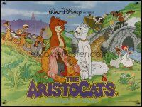 6d216 ARISTOCATS British quad R80s Walt Disney feline jazz musical cartoon, great colorful image!