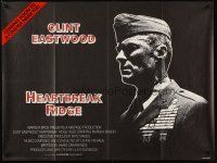 6d250 HEARTBREAK RIDGE teaser British quad '86 Clint Eastwood all decked out in uniform & medals!
