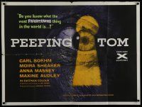 6d279 PEEPING TOM British quad '61 Michael Powell directed English voyeur classic!