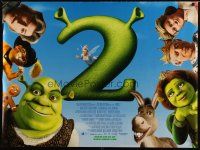 6d287 SHREK 2 DS British quad '04 Mike Myers, Eddie Murphy, computer animated fairy tale characters