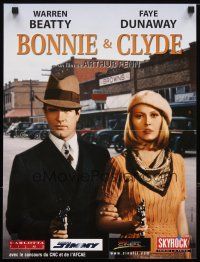 6d174 BONNIE & CLYDE French 15x21 R00 notorious crime duo Warren Beatty & Faye Dunaway!