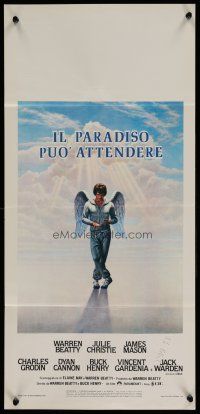 6d678 HEAVEN CAN WAIT Italian locandina '78 art of Warren Beatty wearing sweats by Lettick!