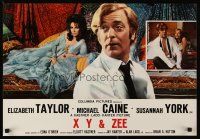 6d747 X Y & ZEE English Italian photobusta '71 Elizabeth Taylor, Michael Caine, Susannah York!