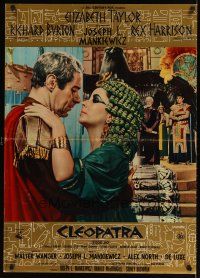 6d640 CLEOPATRA Italian 27x37 pbusta '64 romantic image of Rex Harrison & Elizabeth Taylor!