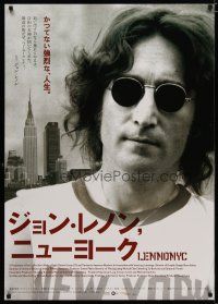 6d431 LENNONYC Japanese 29x41 '10 Epstein biography, great portrait image of John Lennon in NYC!