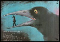6d085 AFTER HOURS Polish 27x38 '87 Martin Scorsese, art of man in bird mouth by Pagowski!