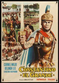 6d101 CONSTANTINE & THE CROSS Spanish '62 Costantino il grande, Mac art of Cornel Wilde!