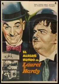6d102 CRAZY WORLD OF LAUREL & HARDY Spanish '67 Hal Roach, great artwork of Stan & Ollie!