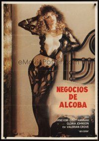 6d108 NEGOCIOS DE ALCOBA Spanish '80s cool image of sexy blonde in skimpy outfit!