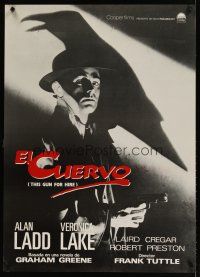 6d112 THIS GUN FOR HIRE Spanish R80s great image of Alan Ladd with gun & bird shadow!